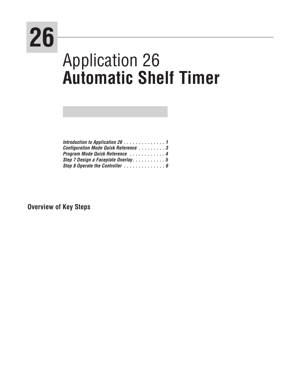 Application 26 automatic shelf timer | Watlow MINICHEF 2000 Shelf Timer Application User Manual | Page 3 / 15