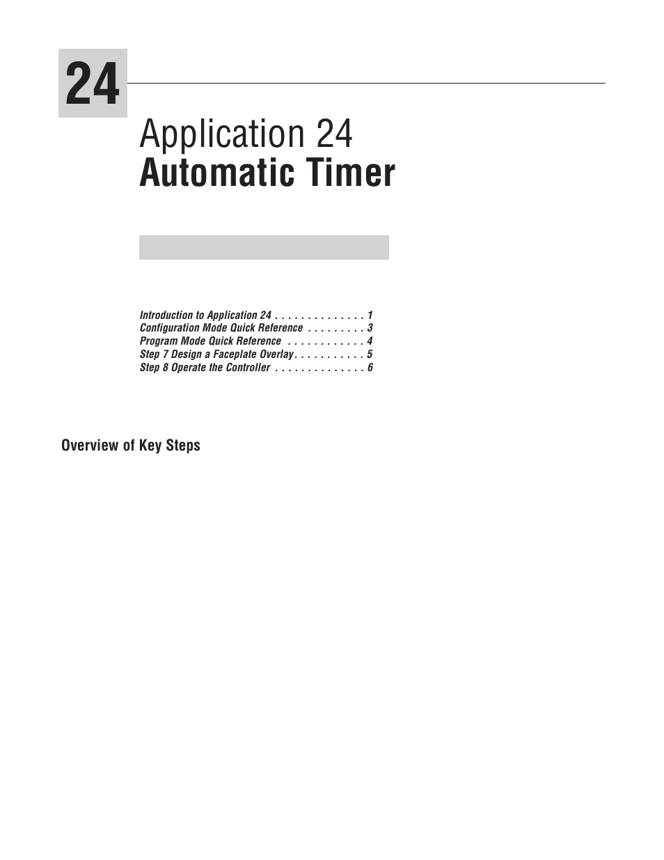 Application 24 automatic timer | Watlow MINICHEF Timer Applications User Manual | Page 3 / 19