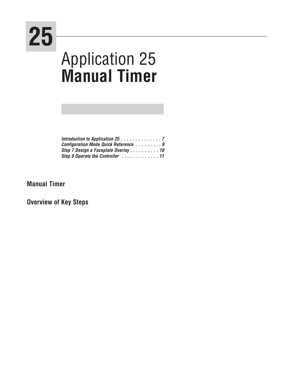 Application 25 manual timer | Watlow MINICHEF Timer Applications User Manual | Page 9 / 19