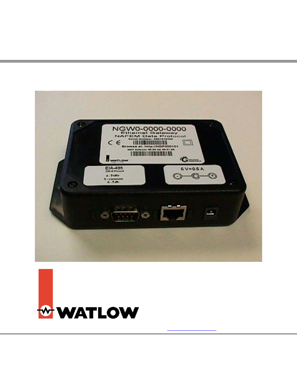 Watlow NAFEM Gateway User Manual | 51 pages