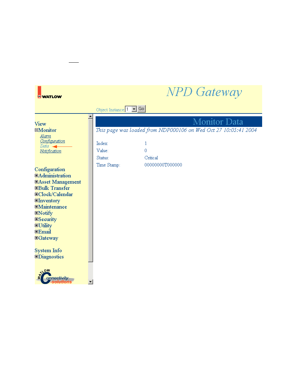 Monitor data | Watlow NAFEM Gateway User Manual | Page 13 / 51