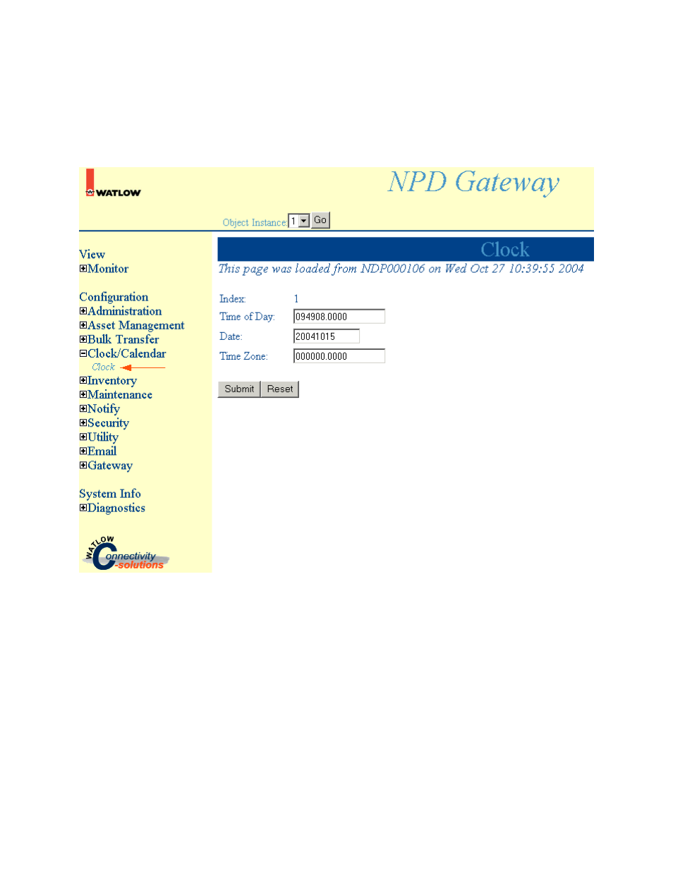 Clock/calendar clock | Watlow NAFEM Gateway User Manual | Page 23 / 51