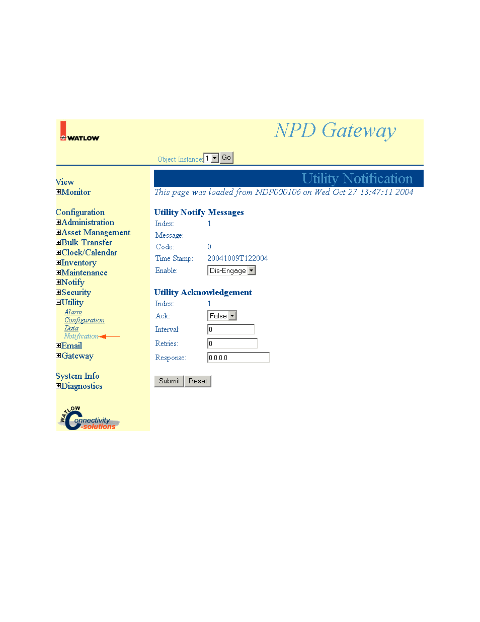 Utility notification | Watlow NAFEM Gateway User Manual | Page 38 / 51