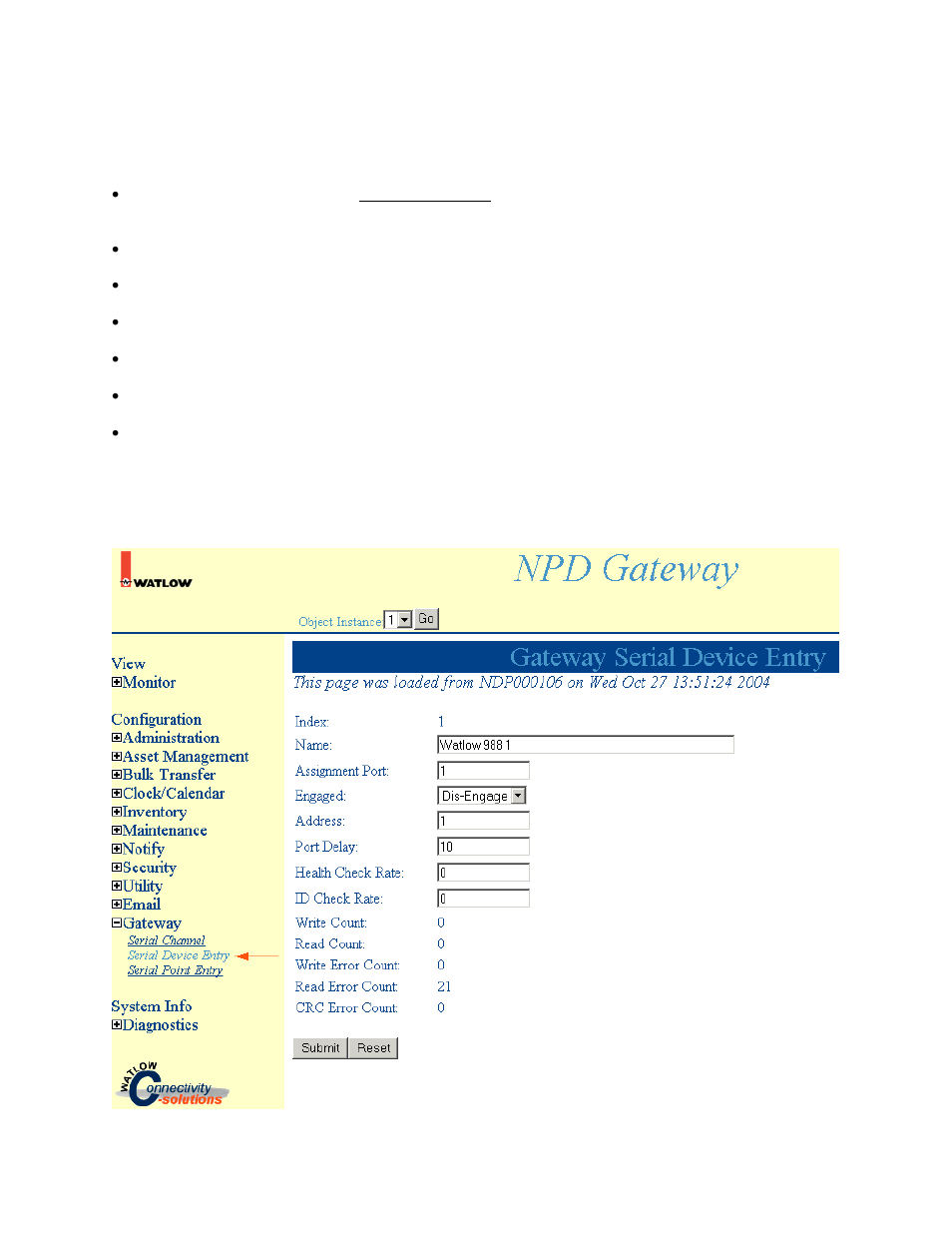 Gateway serial device entry | Watlow NAFEM Gateway User Manual | Page 41 / 51