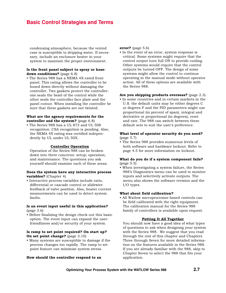 Basic control strategies and terms | Watlow Optimizing Your Process System with the Series 988 Controller User Manual | Page 17 / 74