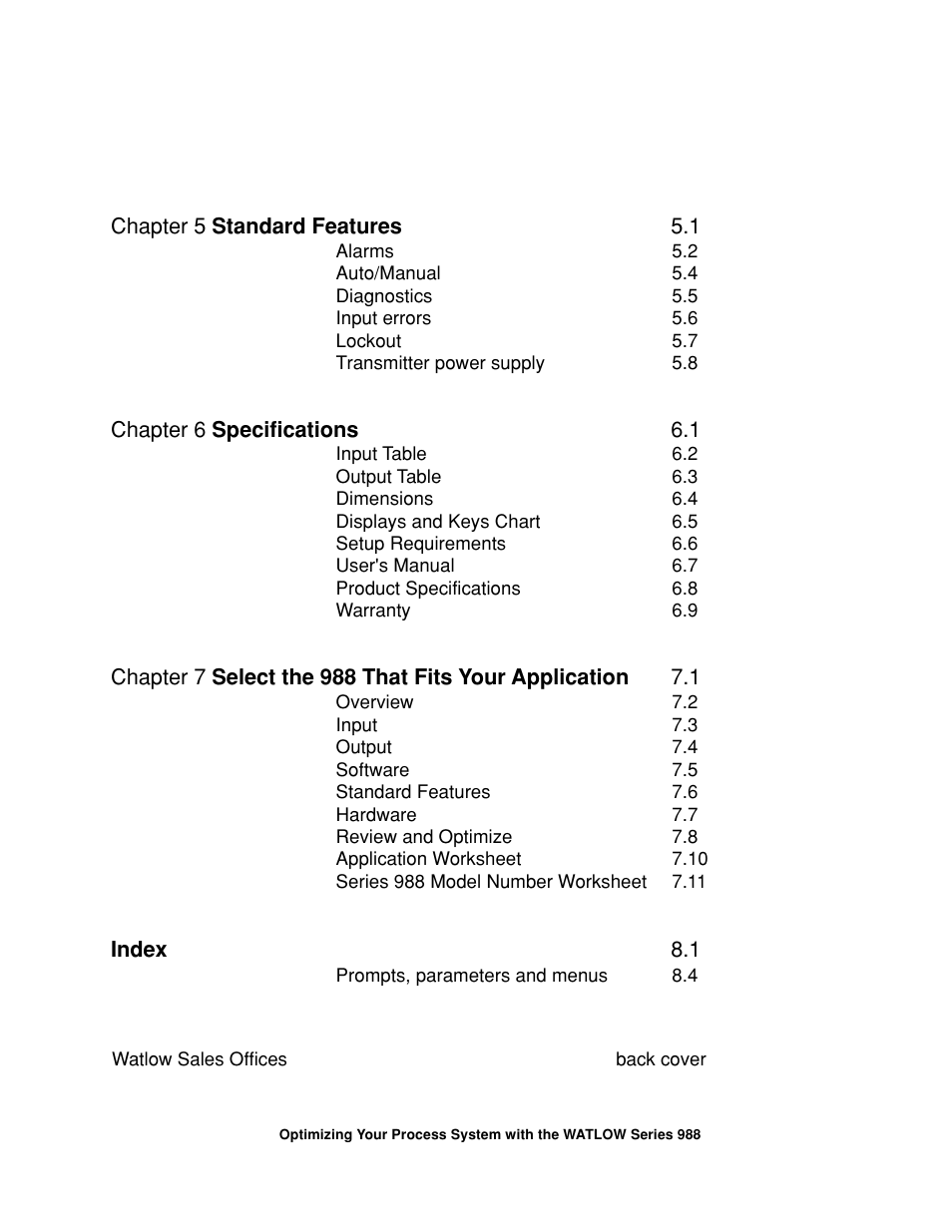 Watlow Optimizing Your Process System with the Series 988 Controller User Manual | Page 5 / 74