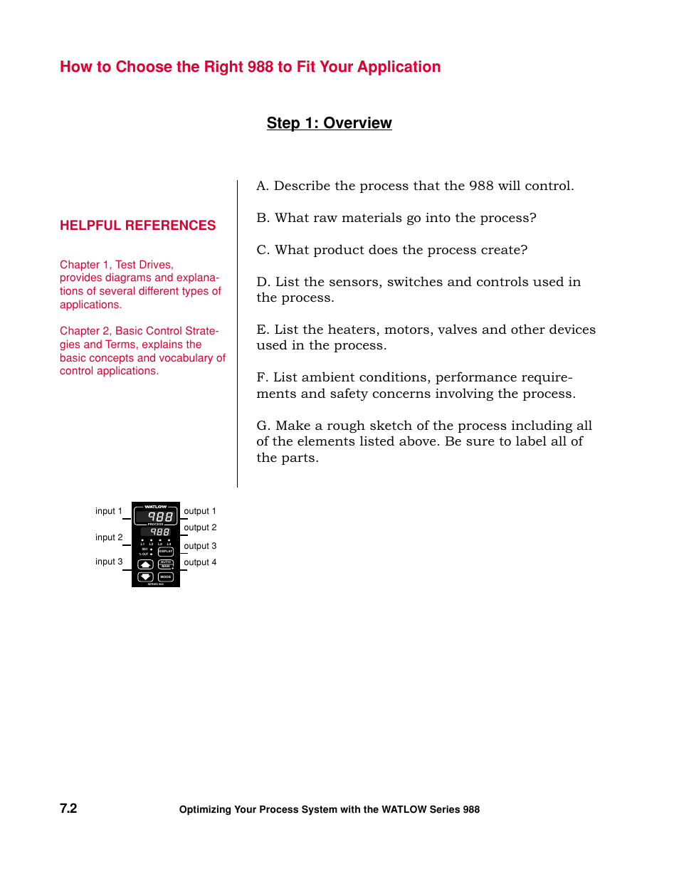 Overview, Step 1: overview | Watlow Optimizing Your Process System with the Series 988 Controller User Manual | Page 59 / 74