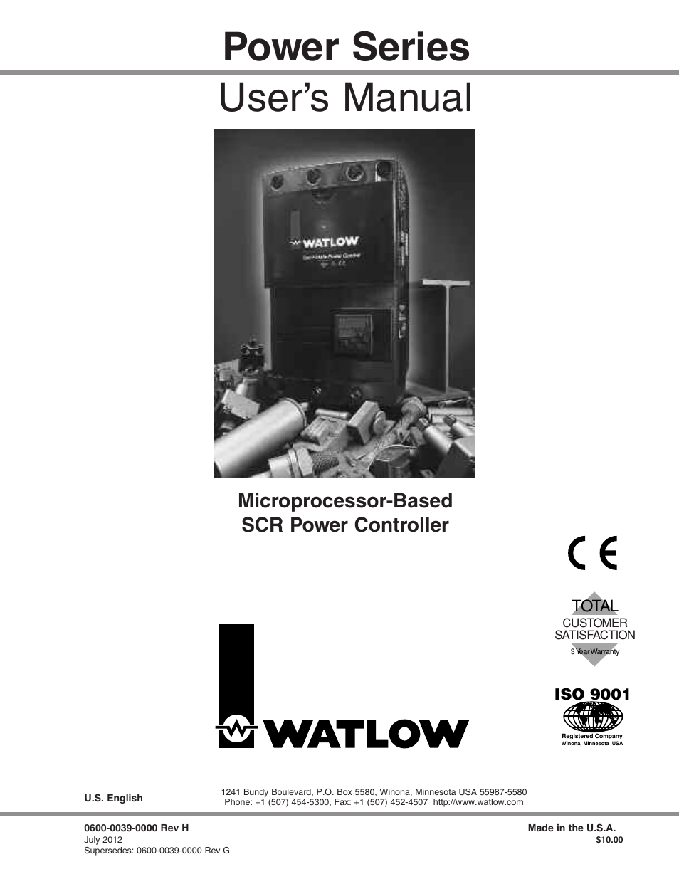 Watlow Power Series Rev H User Manual | 72 pages