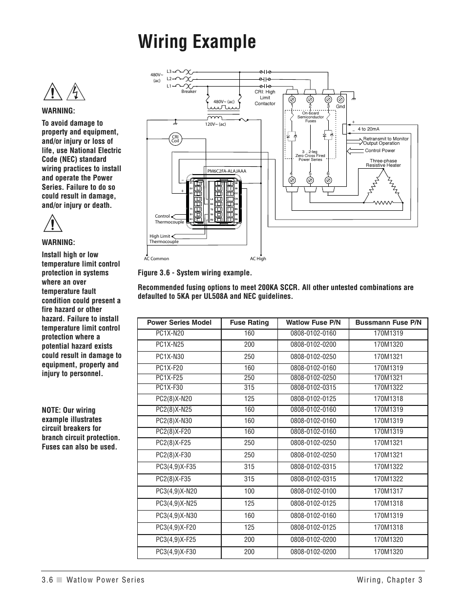Wiring example | Watlow Power Series Rev H User Manual | Page 18 / 72