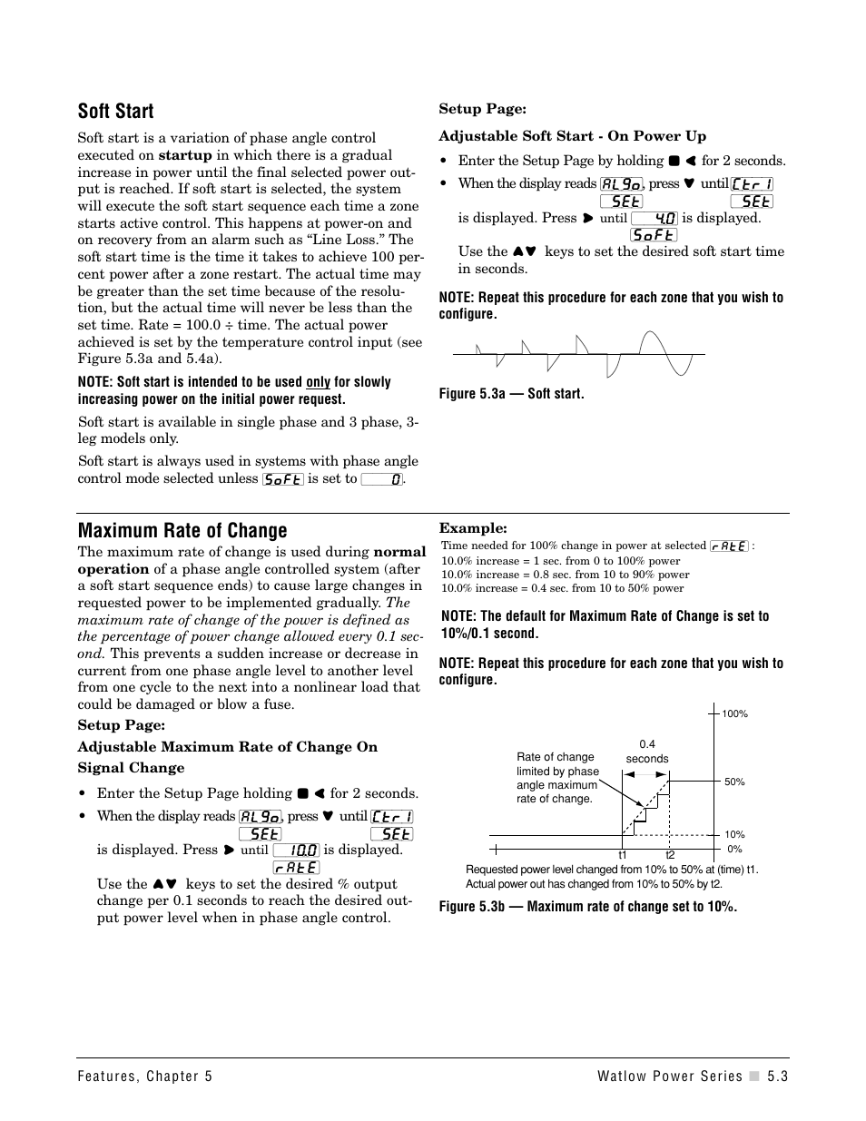 Soft start, Maximum rate of change | Watlow Power Series Rev H User Manual | Page 25 / 72