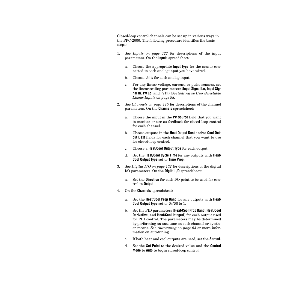 Setting up control channels | Watlow PPC-2000 User Manual | Page 116 / 320