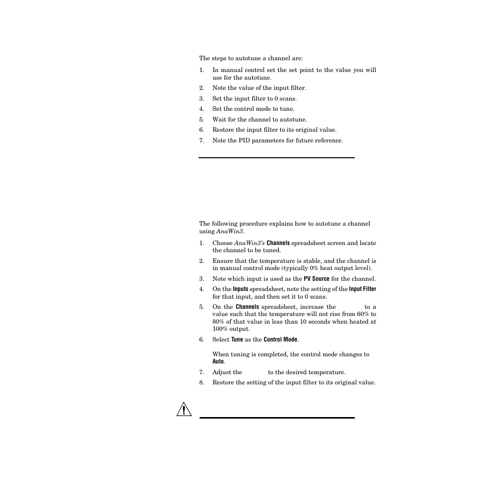 Tuning method, Using anawin3 to tune, Using | Anawin3 | Watlow PPC-2000 User Manual | Page 118 / 320