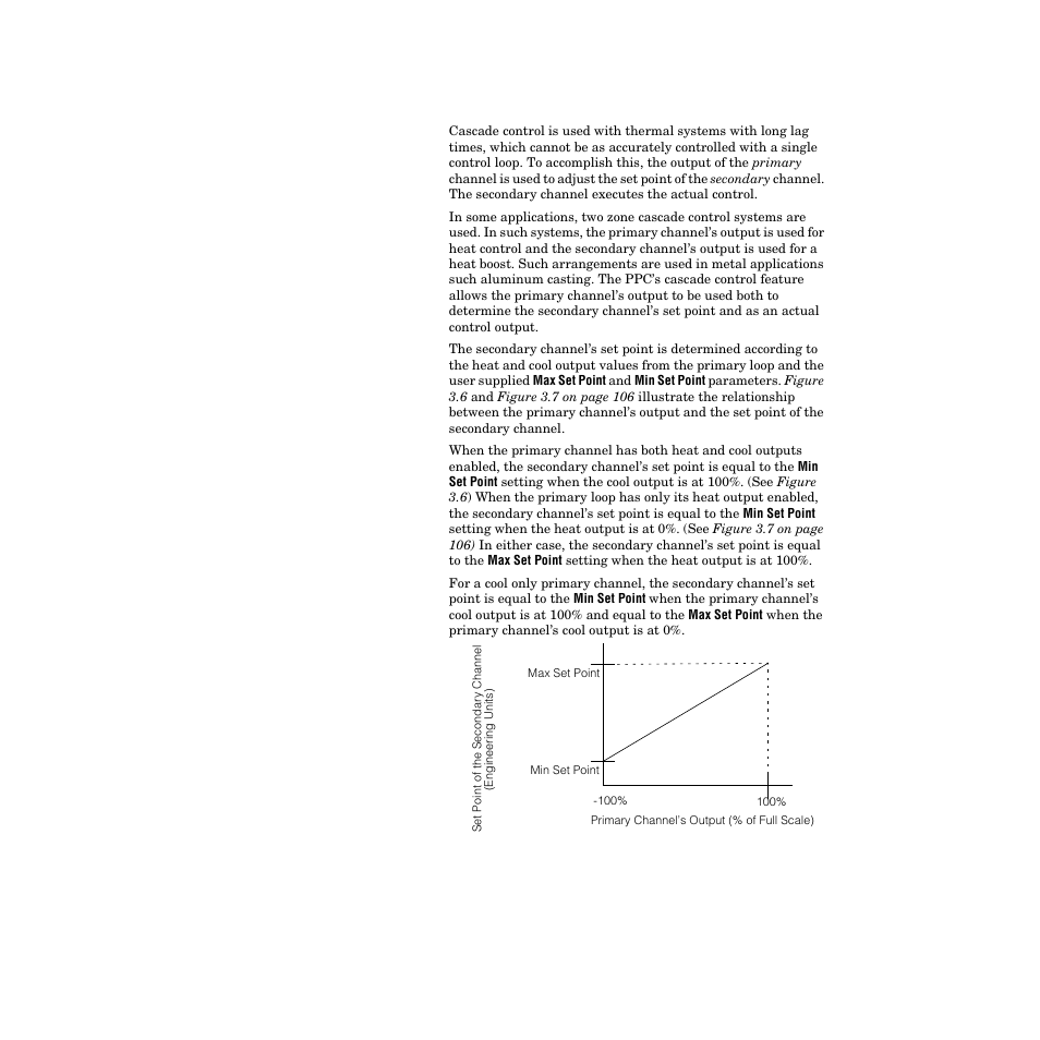 Cascade control, Cascade control 105, Primary channel has heat and cool outputs 105 | Watlow PPC-2000 User Manual | Page 129 / 320