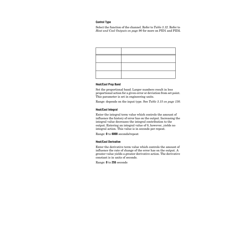 Table 3.12—anawin3 control types 118 | Watlow PPC-2000 User Manual | Page 142 / 320