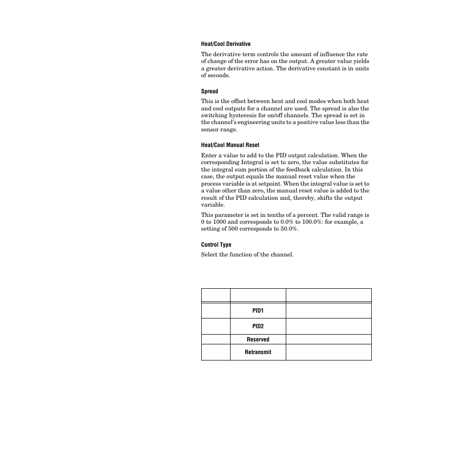 Table 5.19—control types 181 | Watlow PPC-2000 User Manual | Page 207 / 320