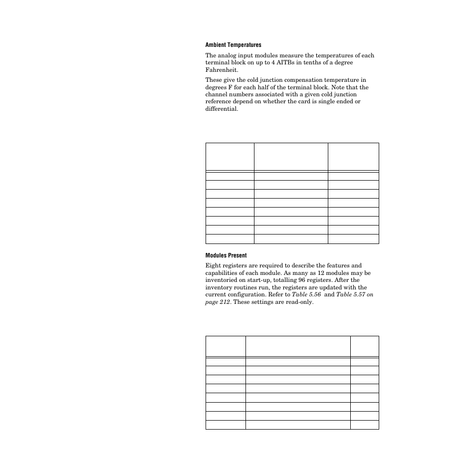 See table 5.56, See table 5.55 | Watlow PPC-2000 User Manual | Page 239 / 320