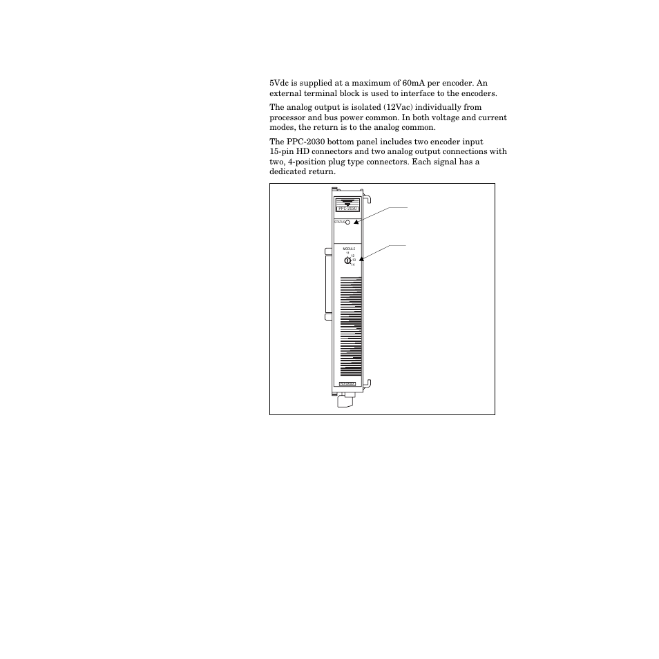 Ppc-2030 encoder in analog out specifications, Figure 7.6—ppc-2030 front view 240 | Watlow PPC-2000 User Manual | Page 268 / 320