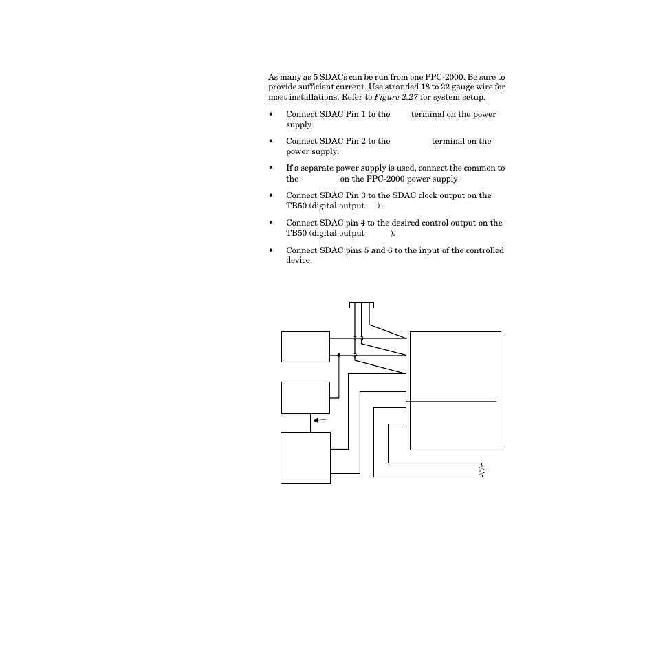 Multiple sdac systems, Figure 2.27—wiring single/multiple sdacs 44 | Watlow PPC-2000 User Manual | Page 68 / 320