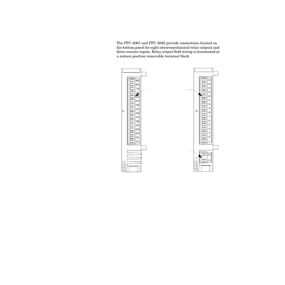 Connecting to the relay outputs on the ppc-206x, Connecting to the relay outputs on the ppc-206x 70, Figure 2.58—ppc-206x connections (bottom view) 70 | Watlow PPC-2000 User Manual | Page 94 / 320