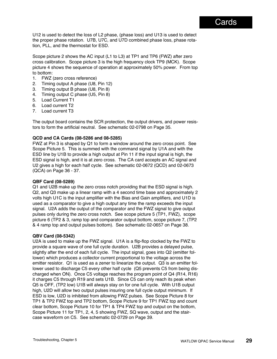 Cards | Watlow QPAC Modular SCR Power Control Service User Manual | Page 29 / 43