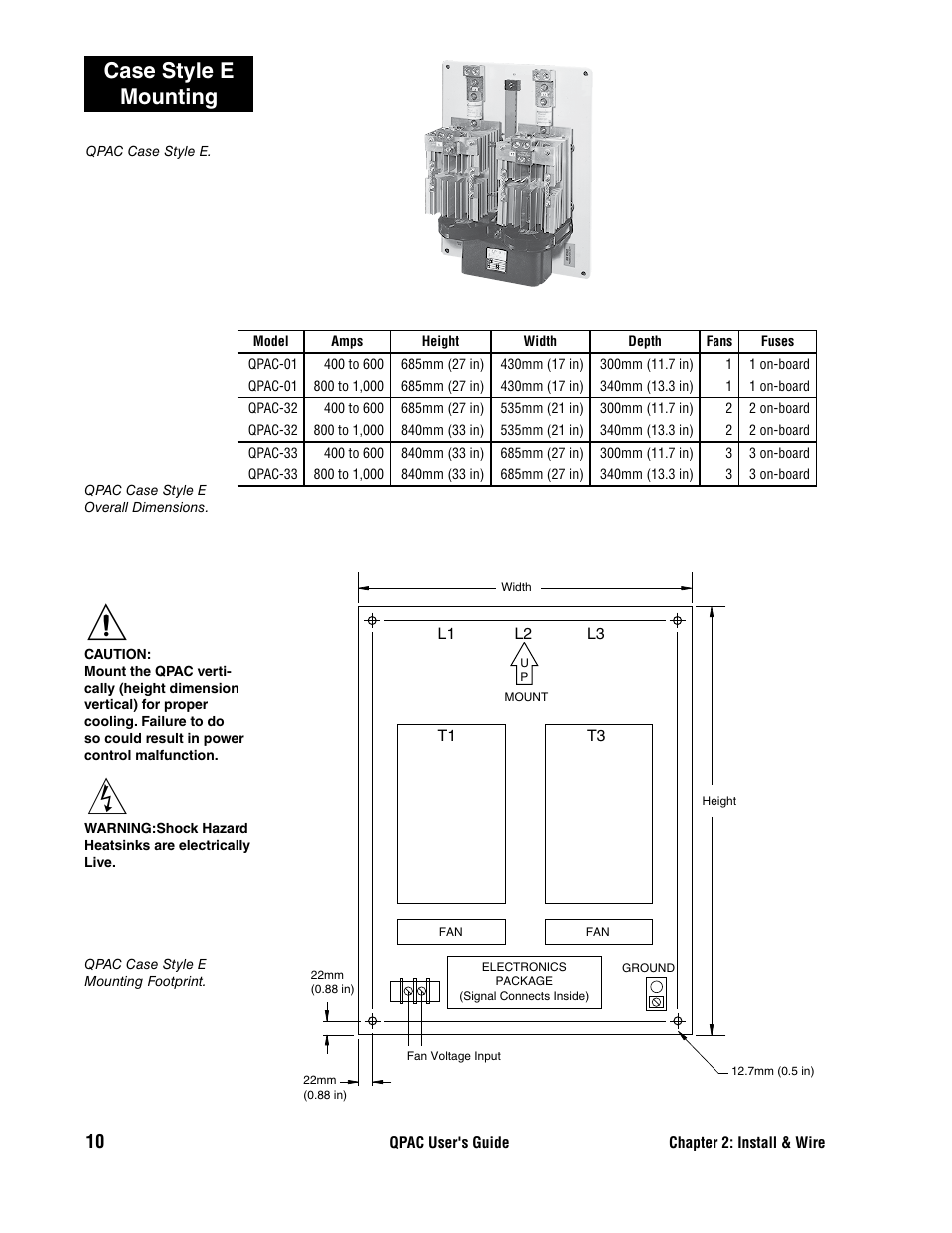 Case style e mounting | Watlow QPAC User Manual | Page 10 / 34