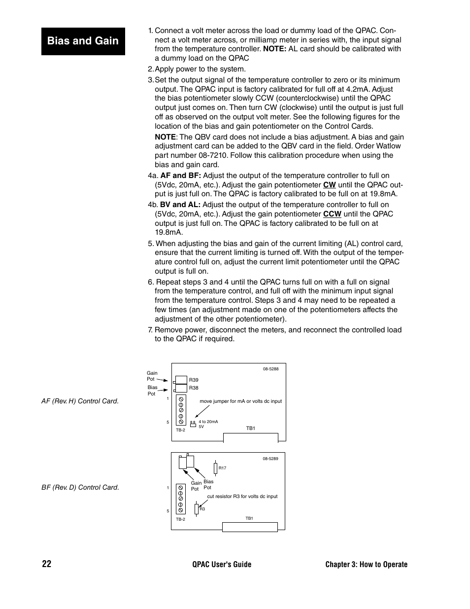 Bias and gain | Watlow QPAC User Manual | Page 22 / 34