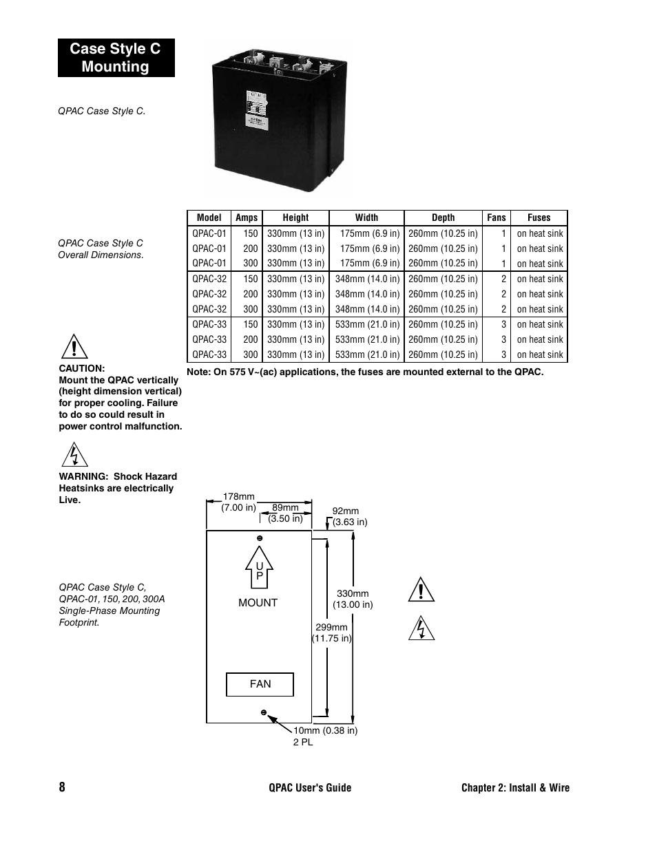 Case style c mounting | Watlow QPAC User Manual | Page 8 / 34