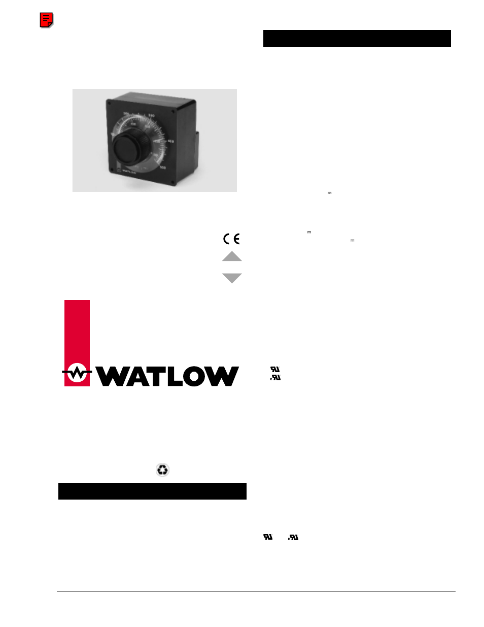 Watlow Series 101 User Manual | 6 pages