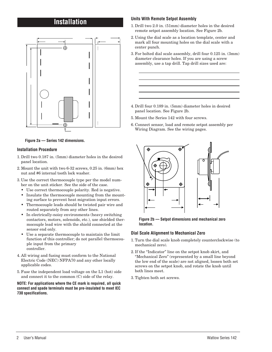 Installation | Watlow Series 142 Retrofit User Manual | Page 48 / 54