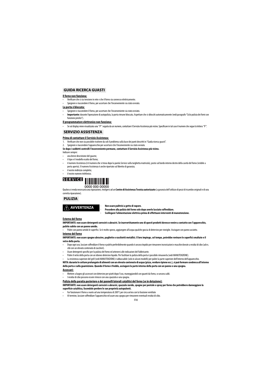 Whirlpool AKP560IX User Manual | Page 44 / 143