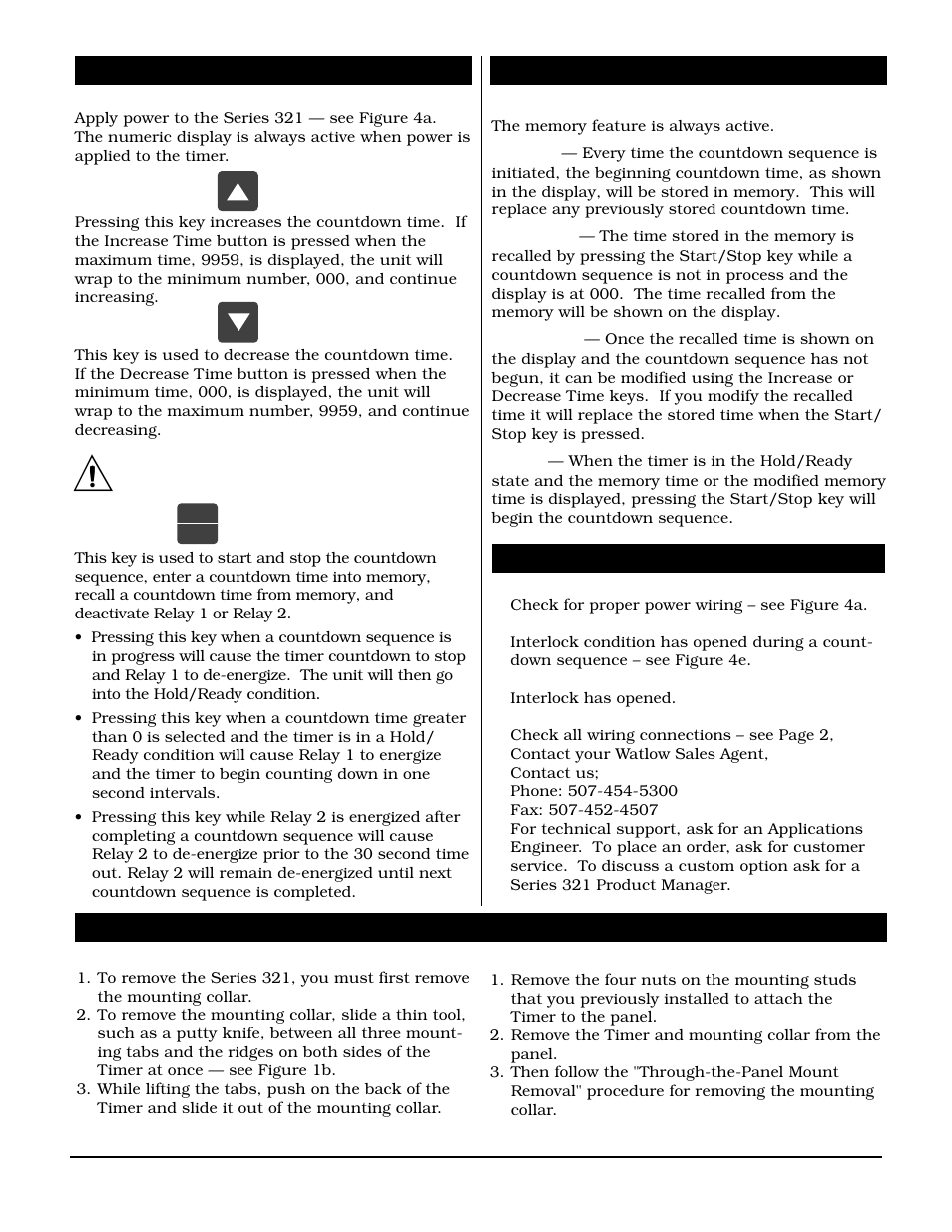 Operation, Memory operation, Troubleshooting | Removing the controller | Watlow Series 321 User Manual | Page 5 / 6