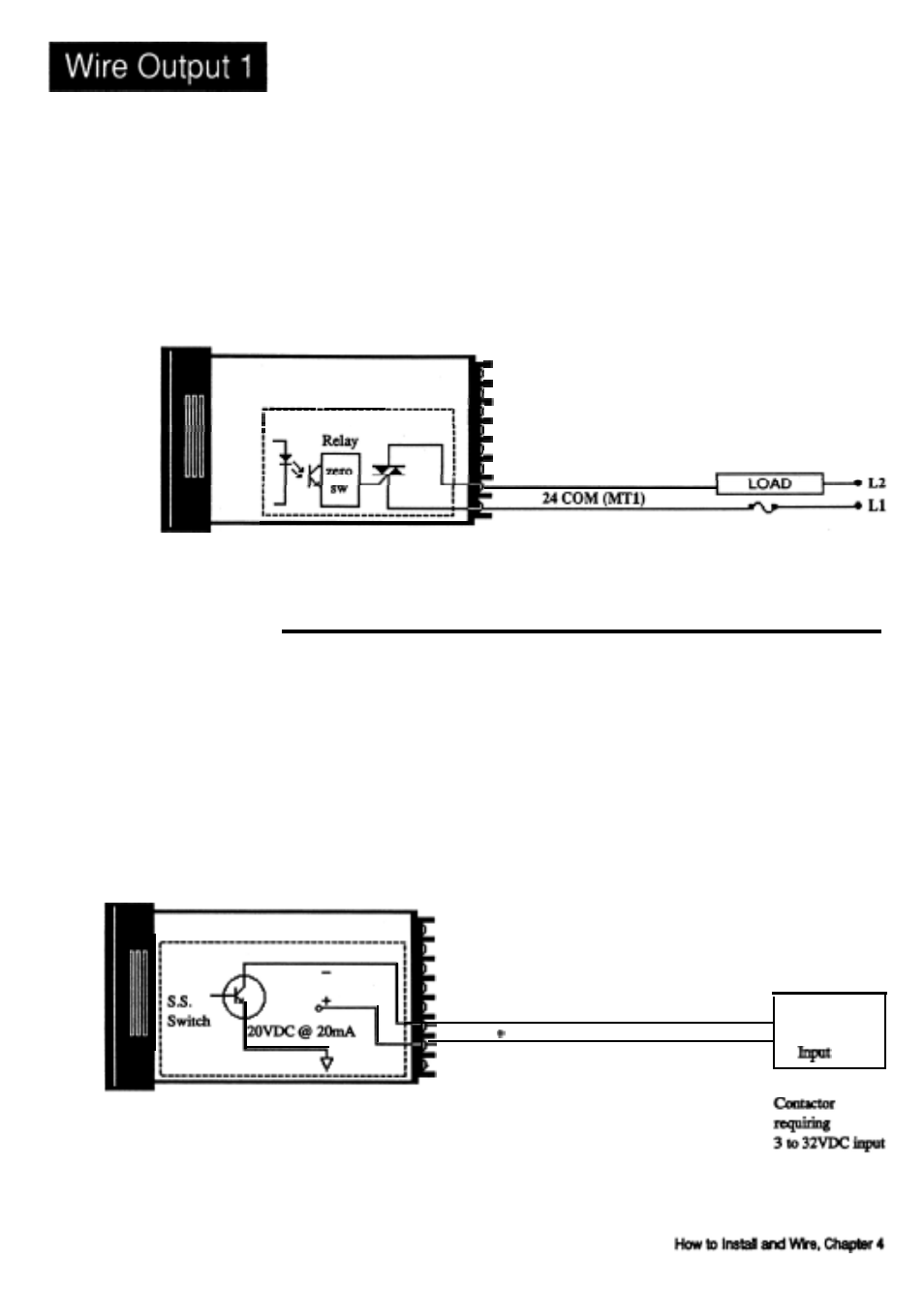Output #1, Output 1 wiring, Figure 18 figure 19 | Model#92oa-_ b, Output 1 | Watlow Series 920 Microprocessor-Based Ramping Control User Manual | Page 28 / 80