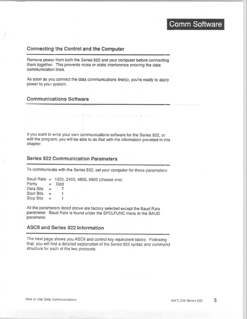 Watlow Series 922 Retrofit User Manual | Page 105 / 127