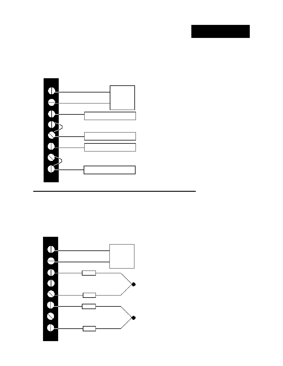 Input option "4" dual process, wiring diagram, Figure 20, Input option "5", dual t/c, wiring diagram | Figure 21, Wire input | Watlow Series 922 Retrofit User Manual | Page 39 / 127