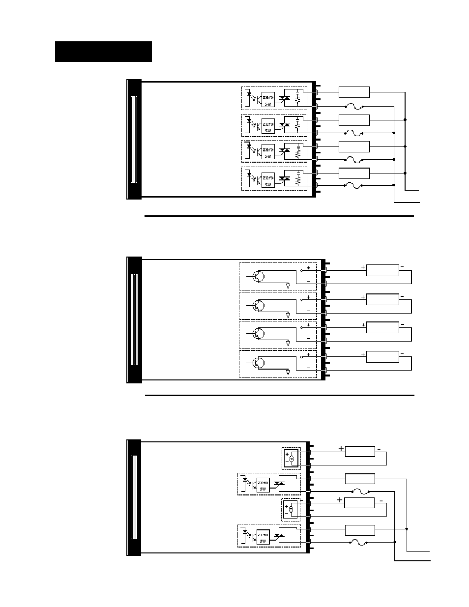 Wire output, Output wiring, Figure 22 | Solid state switch, option "cc", wiring diagram, Figure 23, Figure 24 | Watlow Series 922 Retrofit User Manual | Page 40 / 127