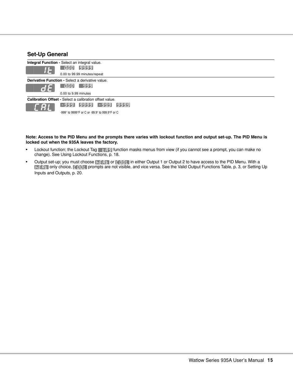 It] [``de] [`cal | Watlow Series 935A User Manual | Page 17 / 68