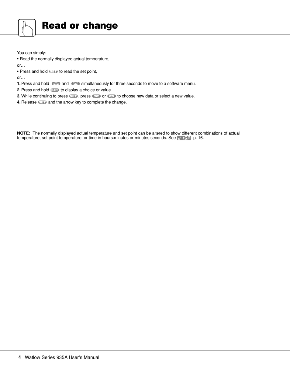 Read or change, How keys work | Watlow Series 935A User Manual | Page 6 / 68