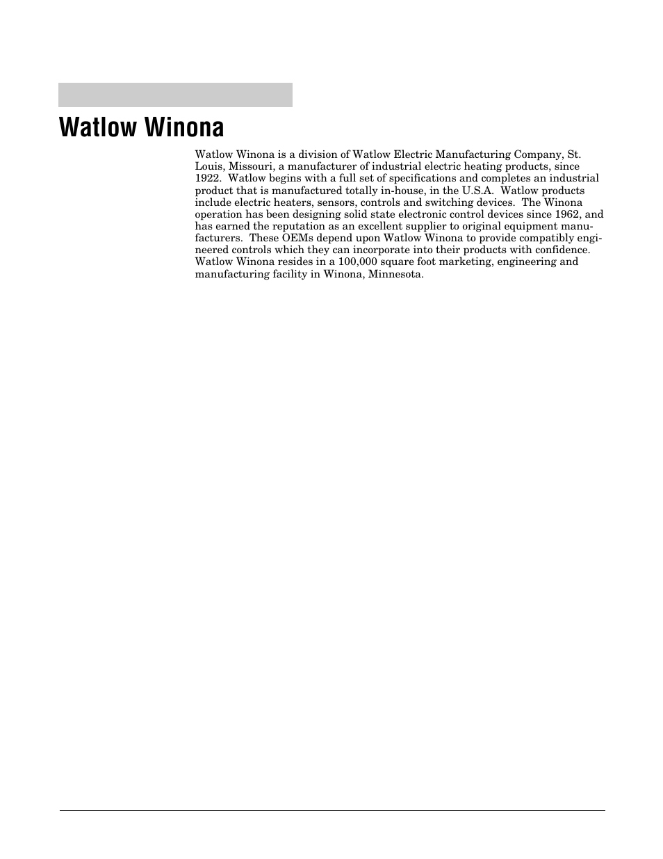 Watlow winona | Watlow Series 94 User Manual | Page 39 / 40
