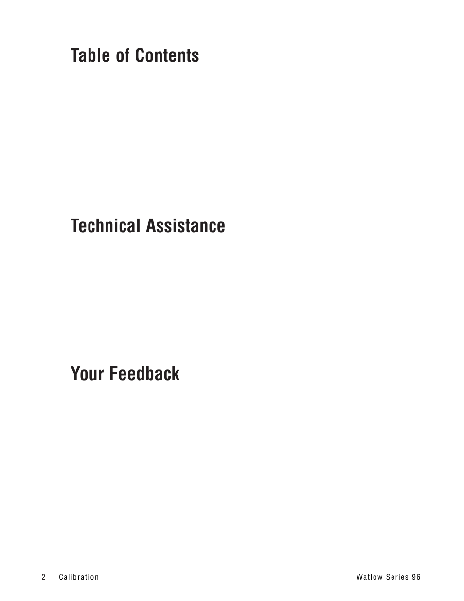 Watlow Series 96 Calibration Manual, 1/16 DIN Temperature Controller User Manual | Page 2 / 12