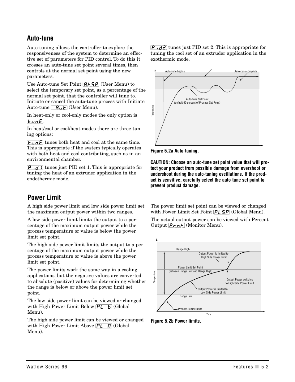 Auto-tune, Power limit | Watlow Series 96 User Manual | Page 21 / 72