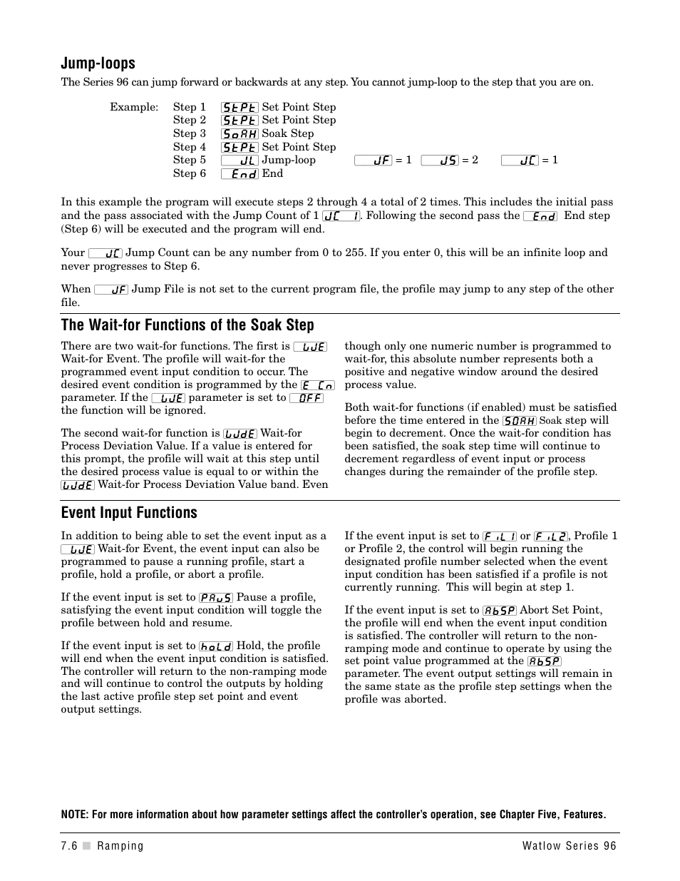 Jump-loops | Watlow Series 96 User Manual | Page 58 / 72