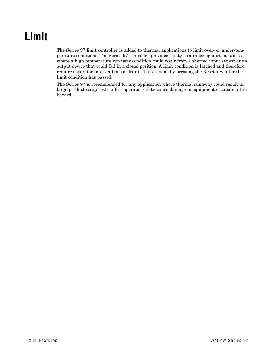 Limit | Watlow Series 97 User Manual | Page 30 / 88