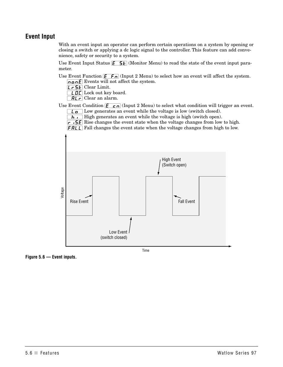 Event input | Watlow Series 97 User Manual | Page 34 / 88