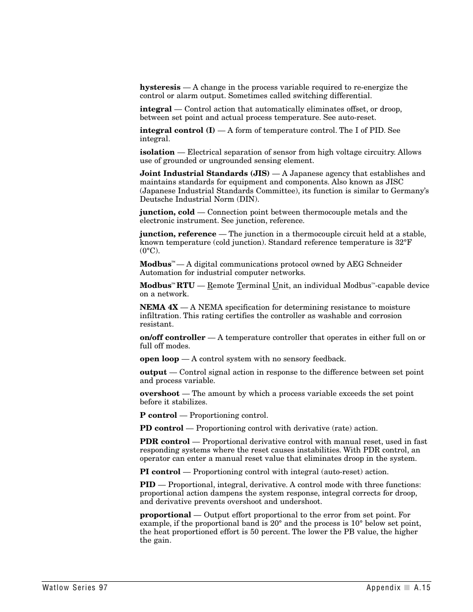 Watlow Series 97 User Manual | Page 77 / 88