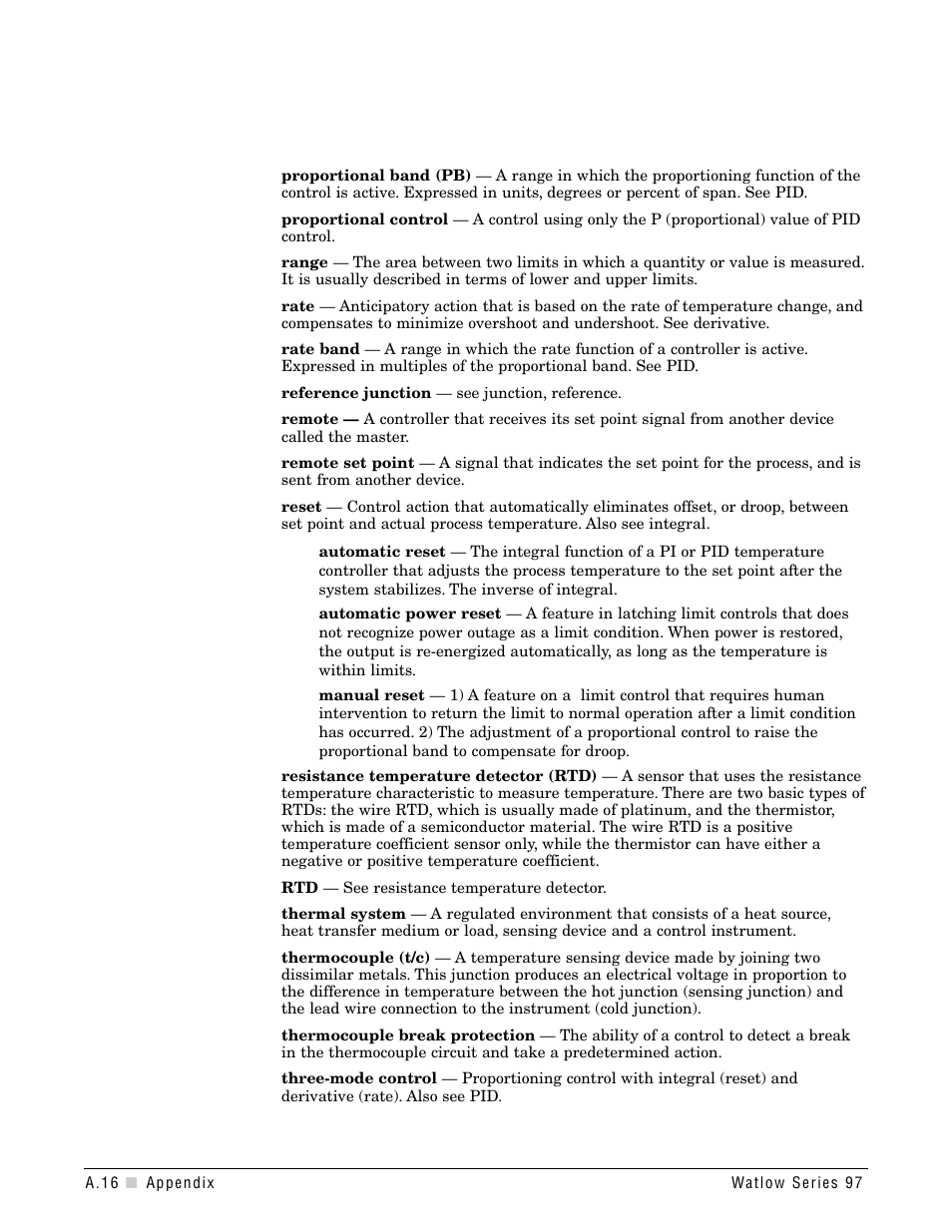 Watlow Series 97 User Manual | Page 78 / 88