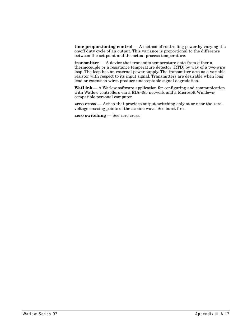 Watlow Series 97 User Manual | Page 79 / 88