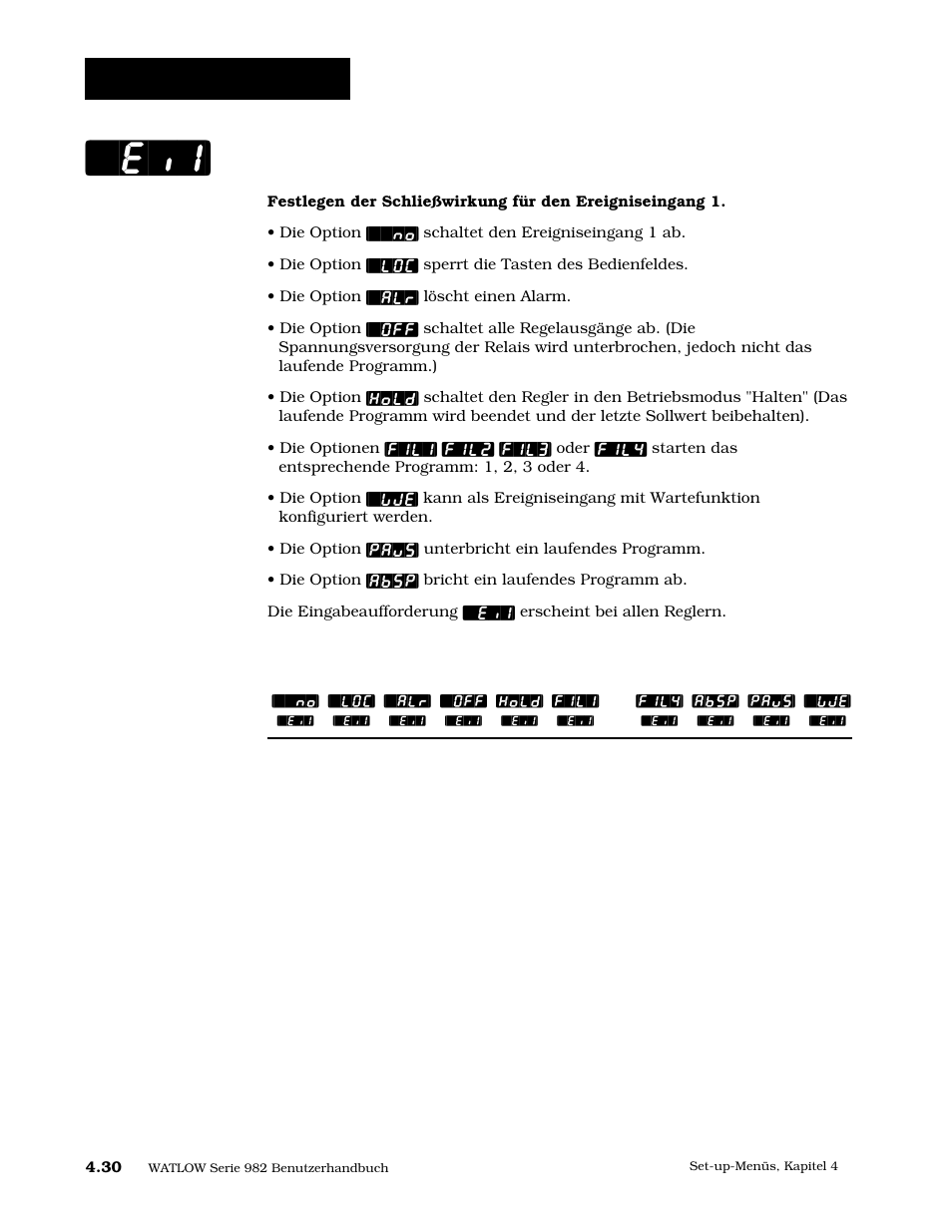 Ereigniseingang 1, Set-up: globalmenü | Watlow Series 984 User Manual | Page 56 / 128