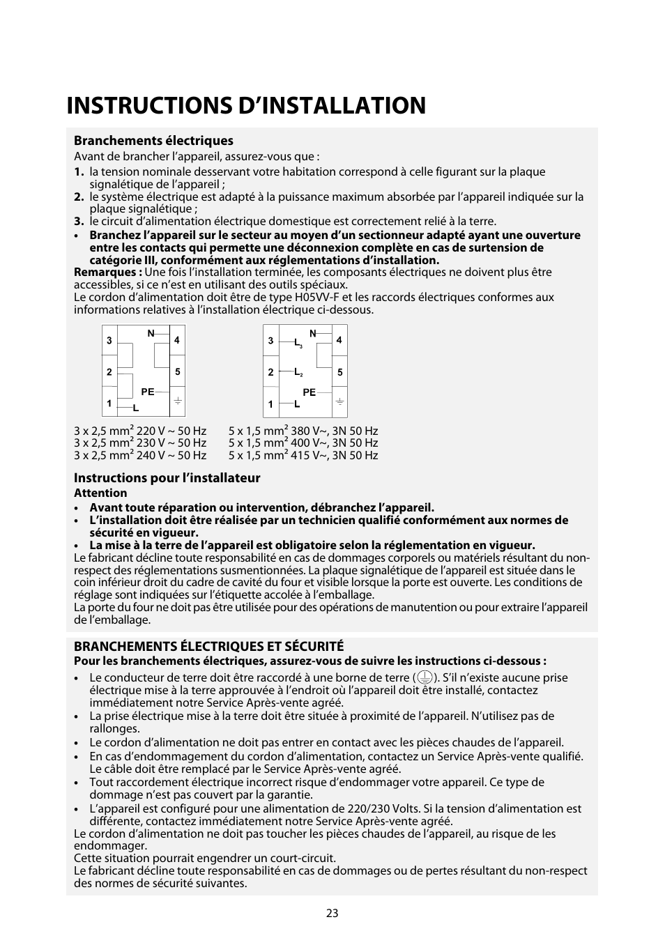 Instructions d’installation | Whirlpool ACM812 User Manual | Page 22 / 39