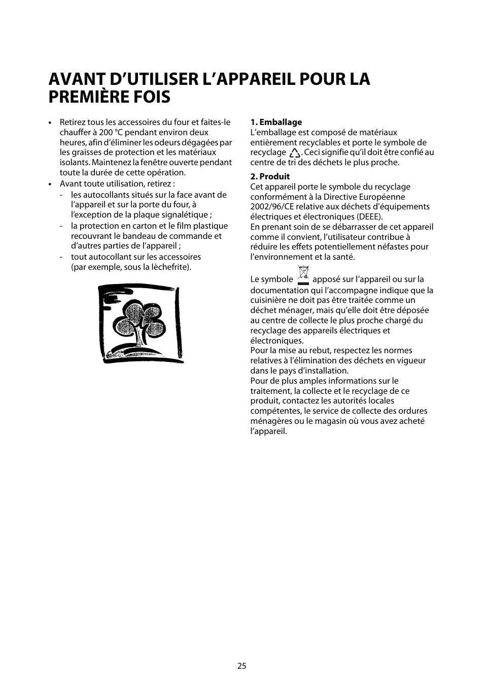 Avant d’utiliser l’appareil pour la première fois | Whirlpool ACM812 User Manual | Page 24 / 39