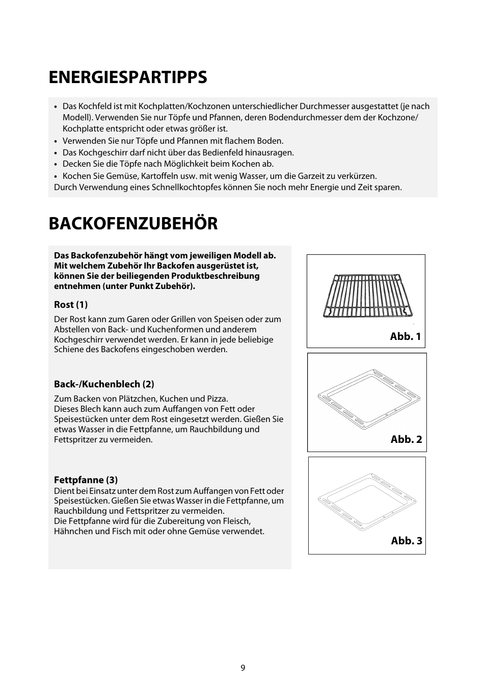 Energiespartipps backofenzubehör | Whirlpool ACM812 User Manual | Page 8 / 39